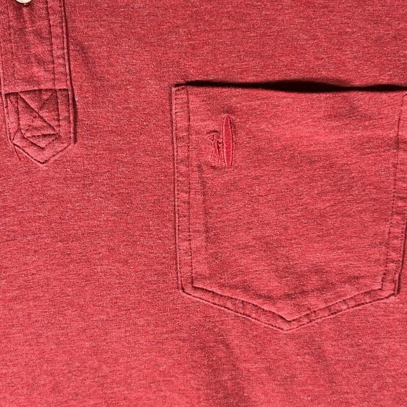 Johnnie-O Hanging Out Long Sleeve‎ Polo Red Stretchy Mens Size 2XL Cotton Blend - Picture 3 of 7